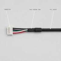 Faisceau de câbles 2-20 broches JST XH 2,54 mm à double tête 28AWG en cuivre pur blindé 300V pour PLC
