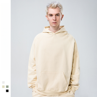 Sweat-shirts à capuche personnalisés avec logo brodé, en coton 100% lourd 460 g/m², unisexes, à manches raglan, surdimensionnés, respirants