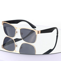 Lunettes de soleil tendance 2026 unisexe à monture métallique HM25457, cerclées, UV400, durables et confortables, pour hommes et femmes