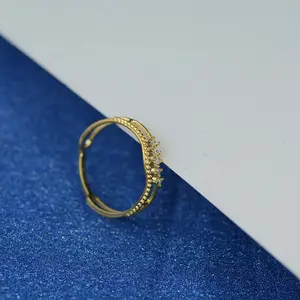 चीन में किए गए सुंदर 18k ठोस सोने के गहने शादी के छल्ले सऊदी अरब निचले स्तर के लिए ए. यू. 750 सोने की अंगूठी डिजाइन महिलाओं लड़कियों