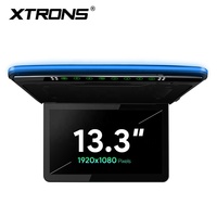 Monitor de Techo XTRONS de 13.3 Pulgadas FHD Ultrafino Digital TFT 16:9 con Altavoces Estéreo Integrados y Entrada HD