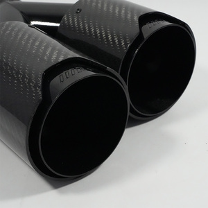 Suitable for BMW Models, Universal M <strong>Exhaust</strong> <strong>Pipe</strong> with Four Tips Upgraded, Black Carbon Fiber Dual <strong>Exhaust</strong> Tip Tailpipe - Product Image 3
