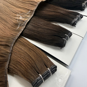 Extensions de cheveux humains naturels vierges Remy Genius Weft, sans couture, avec bande invisible, effet papillon - Product Image 1