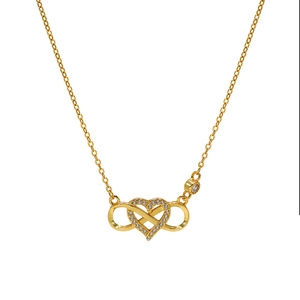 Custom Heart Necklace Stainless Steel Gold Pave Setting Love Design For Women Gift Jewelry - Product Image 5