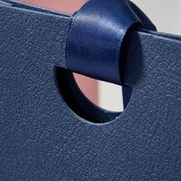 Bolsa de Regalo de Joyería de Papel Texturizado de Lujo con Logotipo Personalizado, Asa de Cinta Integrada, Bolsa Troquelada para Joyería al por Mayor