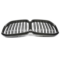 Grille de pare-chocs de style double ligne en fibre de carbone de haute qualité, noir brillant, pour BMW X5 G05 2019+, grille avant de voiture