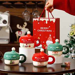 Caneca de Cerâmica IStapromo com Estampa de Papai Noel Transfronteiriça, Linda Caneca de Lembrança de Feriado para Festas, Presente de Natal Perfeito - Product Image 1
