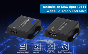 SYONG Extender HDMI su CAT5e/6 RJ45 <span class=keywords><strong>Ethernet</strong></span> da 60m, Supporto POC 1080P 3D EDID HDCP1.4 per PC TV Laptop Monitor - Product Image 3