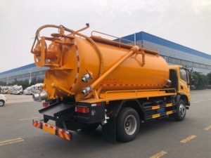 Camión de Succión de Aguas Residuales Ecológico Dongfeng 4*2 Euro5 Diésel de China, Camión de Saneamiento Combinado <span class=keywords><strong>para</strong></span> Dragado y Limpieza con Tanque de 12m³ - Product Image 5