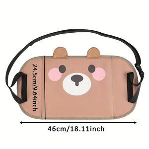 Karikatür ayı araba koltuğu ayak desteği evrensel Polyester hafif oto arka koltukta süspansiyon hamak tabure hamak - Product Image 6