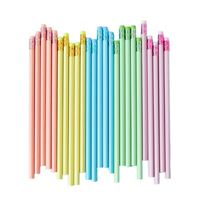 Ensemble de crayons triangulaires personnalisés couleur macaron, crayons en plastique standard mignons avec gomme pour le dessin et l'écriture, personnalisable à bas prix