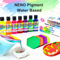 TIMESRUI 8 Couleurs/Ensemble Pigment Liquide à Base d'Eau Haute Concentration pour Ciment Plâtre Teinture Néon Colorant Débutant Jesmonite