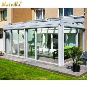 منزل حديقة صيفي بتصميم حديث من المصنع مباشرة من الألومنيوم والزجاج المقسى بجودة جيدة - Product Image 1