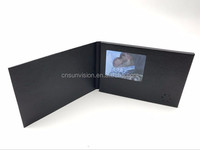 Carte d'invitation vidéo numérique lcd 2.4 pouces, carte de visite en papier de haute qualité, brocart carte de vœux, offre spéciale