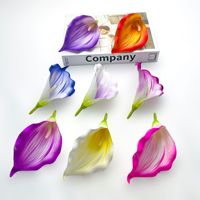 Tête de lys calla en EVA de simulation, petite, en forme de fer à cheval, style antique, pour couronnes DIY, murs fleuris, accessoires vestimentaires, mariages et décoration intérieure