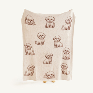 BD ลูกสุนัขน่ารักถักผ้าห่มนุ่มสบายที่ไม่ควรพลาดสำหรับผู้ที่รักลูกสุนัข - Product Image 1