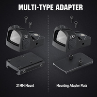 Ohhunt 2M Réticule à Activation par Mouvement, Viseur Point Vert, Lentille 24mm, Viseur Réflex Tactique Ouvert Pleine Taille pour R&R Cut