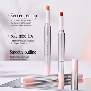 Crayon Maquillage Double Embout 2-en-1 Nourrissant et Repulpant pour les Lèvres, Longue Tenue, Fini Mat, 6 Couleurs, Végan, Imperméable et Peel-Off - Product Image 5