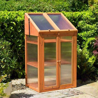 Serre moderne en bois de sapin traité thermiquement et écologique - Facile à assembler, imperméable, certifiée FSC, pour jardin de plantes quatre saisons