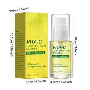 High Quality Wholesale Private Label 30ML Glowin <strong>Green</strong> <strong>Tangerine</strong> 5% Niacinamide <strong>Vita</strong> <strong>C</strong> Skin Care <strong>Serum</strong> <strong>Dark</strong> <strong>Spot</strong> Care Treatment - Product Image 6