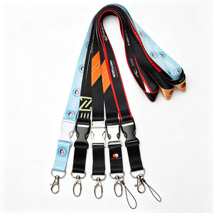 Custom Logo Thermal Transfer <b>Polyester</b> <b>Lanyard</b> Metal Claw Clasp ID Card Badge Holder Neck Strap for Name Tag Promotion - Product Image 2