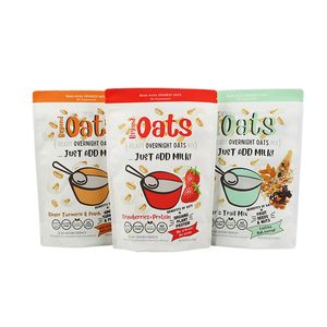 Pochette debout DoyPack avec logo personnalisé sac d'emballage alimentaire flexible pochettes debout à fermeture éclair sacs d'emballage pour granola <span class=keywords><strong>yaourt</strong></span> - Product Image 1