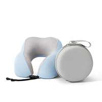 Oreiller de voyage portable et confortable en mousse à mémoire de forme, pliable en U, enveloppant à 360 degrés, idéal pour le bureau et l'avion (vente en gros)