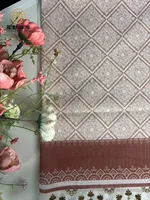 Hijab, Foulard, Châle et Bandana ethnique en coton haute transparence, découpé au laser et imprimé numériquement, vente en gros d'usine, design et taille personnalisés