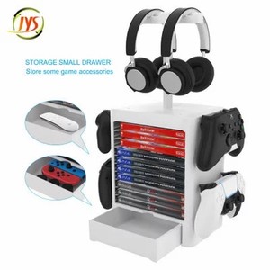 Pour Nintendo Switch PS5 / <span class=keywords><strong>PS4</strong></span> / XBOX série X/S CD disque casque support de stockage multifonctionnel jeu porte-<span class=keywords><strong>carte</strong></span> accessoires de jeu - Product Image 2