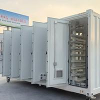 Système de stockage d'énergie solaire et éolienne hybride conteneurisé LiFePO4 BESS 1-5MWh avec refroidissement liquide et communication RS485, modèle BOX-E001