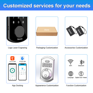 스마트 홈 방수 스마트 전기 림 잠금 장치 투야 APP 제어 WIFI 야외 게이트 도어 지문 스마트 잠금 - Product Image 6