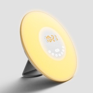Digital Sunrise Alarm <b>Clock</b> Round Wake Up Light Color Changing <b>LED</b> Bedside Desk <b>Clock</b> FM Radio White Noise - Product Image 3