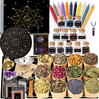 Coffret de 58 pièces de pierres de cristal naturelles pour sorcellerie, kit de bougies, éclats de quartz magiques pour cadeau