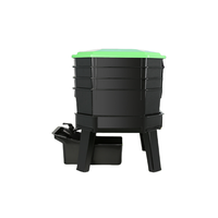 Composteur rectangulaire amovible pour vers de terre, tour de compostage DIY pour ferme, grande capacité à 4 niveaux