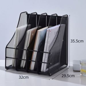 4 Sort <b>File</b> Sorter Organizer <b>Metal</b> Mesh Desktop Document Magazine Holder Vertical Upright Sections - Product Image 6