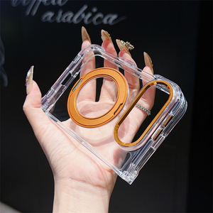 เคสโทรศัพท์แม่เหล็กแบบหมุนได้ 360 องศา สำหรับ iPhone 18 พร้อมกรอบโลหะป้องกันกล้อง โปร่งใส รองรับการชาร์จไร้สาย - Product Image 5