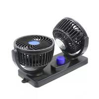 Ventilateur de refroidissement de voiture Ventilateurs à double tête Intérieur électrique 5V 12V 24V Ventilateur de voiture rotatif à 360 degrés pour accessoires de voiture