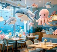 Peluche personnalisée sur le thème de l'océan, jouet en peluche en coton PP, animal marin rembourré, décoration d'intérieur, vente chaude, peluches en gros