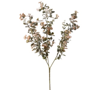 สเปรย์ยูคาลิปตัสประดิษฐ์ขนาดเล็กสีชมพูตกแต่งด้วย<span class=keywords><strong>ใบ</strong></span>ไม้สีทองและหยก - Product Image 5