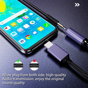 Adaptador de Audio TypeC a 3,5mm, <span class=keywords><strong>Cable</strong></span> trenzado auxiliar de 3,5mm, adaptador de <span class=keywords><strong>auriculares</strong></span> para <span class=keywords><strong>Iphone</strong></span> 15, Huawei, <span class=keywords><strong>Cable</strong></span> trenzado auxiliar de 3,5mm - Product Image 5