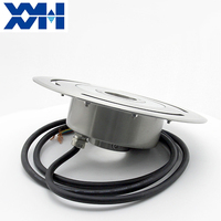 Fontaine d'eau dansante de jardin en acier inoxydable, étanche IP68, durable pour l'extérieur, avec pompe DMX 1 CV et lumière LED sous-marine pour buse de fontaine