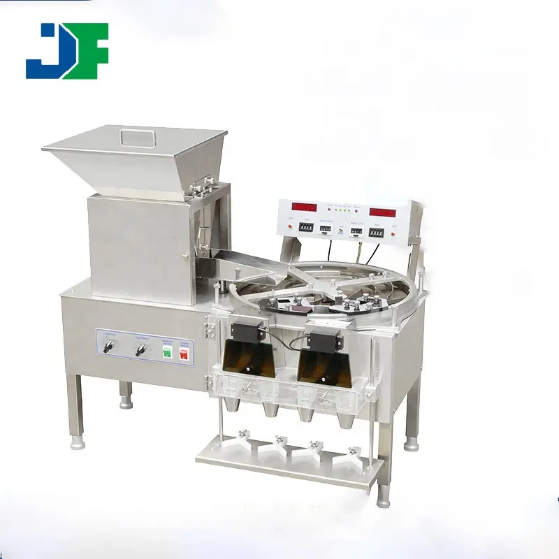 Jianfeng mesin penghitung bergetar Semi otomatis, mesin penghitung biji permen elektronik Tablet susu