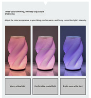 Nouvelle lampe de table décorative créative imprimée en 3D, style nordique moderne, pour chambre à coucher, chevet, bureau, température de couleur réglable, LED