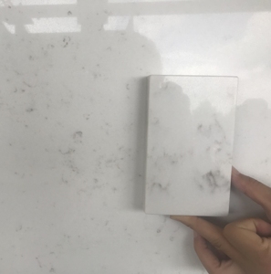 Premium Carrara White Quartz Slabs Q9368 <b>Light</b> Grey Veins Artificial Stone For Kitchen Countertop Wholesale - Product Image 1