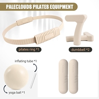 Accessoires de Pilates pour la maison : Kit de Pilates 4 pièces avec anneau de Pilates, cercle et ensemble de 7 haltères de boxe, ballon de yoga