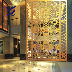 Fabricant de cloison en acier inoxydable doré placage <span class=keywords><strong>d</strong></span>'aluminium diviseur <span class=keywords><strong>d</strong></span>'écran en métal pour escalier intérieur garde-corps mur <span class=keywords><strong>rideau</strong></span> - Product Image 6