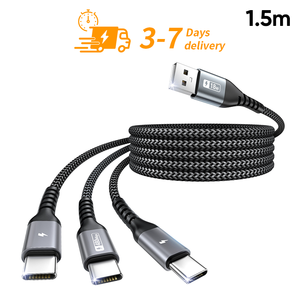 Cable USB SUNGUY 3 en 1 de 1.5m y 18W para Carga Rápida, Cable de Datos y Alimentación al por Mayor, Cable USB-Ladekabel para el Mercado Europeo, Listo para Enviar - Product Image 1