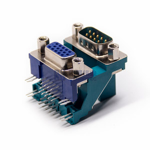 Разъем D-sub, пластиковый, металлический, двухконтактный, 9-контактный штекер, 15-контактный гнездовой разъем - Product Image 4