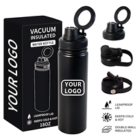 Bouteille d'eau isotherme en acier inoxydable coloré à revêtement en poudre, haute résistance aux chutes, personnalisable avec logo, pour employés (vente en gros)