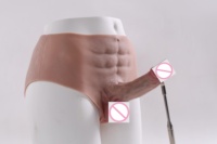 Dildo en silicone couleur café pour homme et femme, à porter sous les vêtements, pénis creux pour des fins sexuelles, pour homme transgenre
